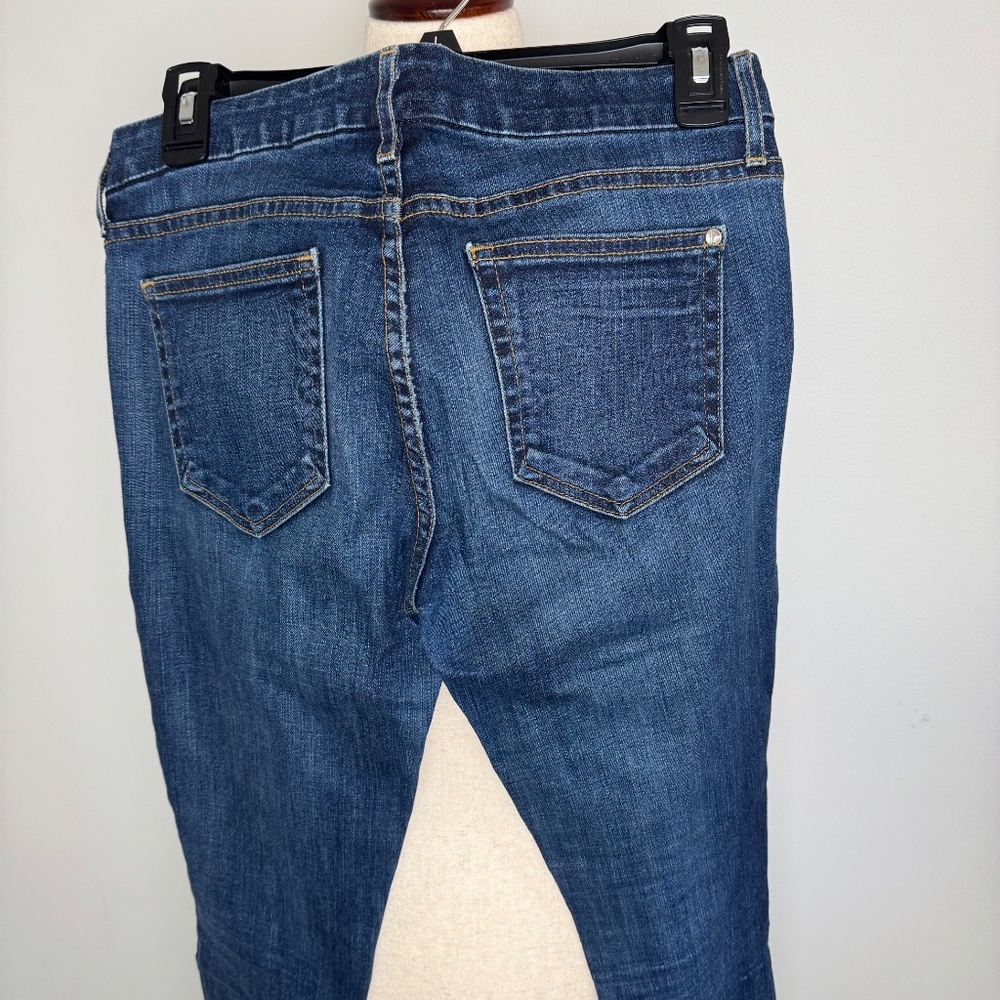 Koral Medium Blue Wash Cuffed Cropped Capri Skinny Jeans Women's Size 27 - Picture 4 of 7